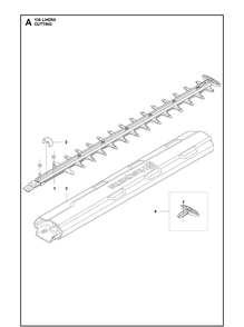 Cutting Blade Diagram and Parts List for 136LIHD50  Husqvarna Hedge Trimmer