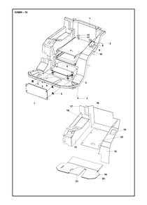 Cabin Diagram and Parts List for P525DX (967985401)(2021-02) Husqvarna Lawn Tractor