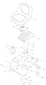 Seat Diagram and Parts List for RZ5424 (965881301)(2009-01) Husqvarna Lawn Mower