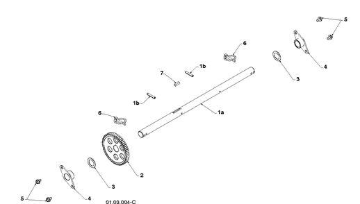 Drive 6 Diagram and Parts List for 1830SB 2010-08 Husqvarna Snow Blower