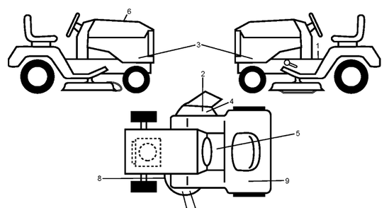 Decals Diagram and Parts List for TS248TD (96043032500)(2020-08) Husqvarna Lawn Tractor