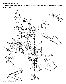 Mower Deck / Cutting Deck Diagram and Parts List for YTH2148D (954571960)(2004-04) Husqvarna Lawn Tractor