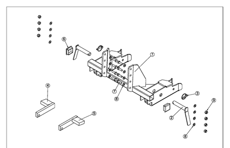 Set, Hitch Diagram and Parts List for HBM140 2012-01 Husqvarna Power Broom