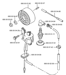 Ignition / Flywheel Diagram and Parts List for 165BT 2001-06 Husqvarna Leaf Blower / Vacuum