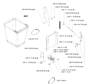 Accessories (Collection System Mounting Kit) Diagram and Parts List for IZ4217 (968999254)(2005-03) Husqvarna Lawn Mower
