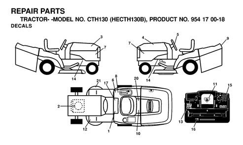 Part Location Diagram of 5321714-73 Husqvarna Operators Manual