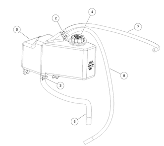 Coolant Expansion Tank Diagram and Parts List for HUV4421GXP 2009 Husqvarna Lawn Tractor