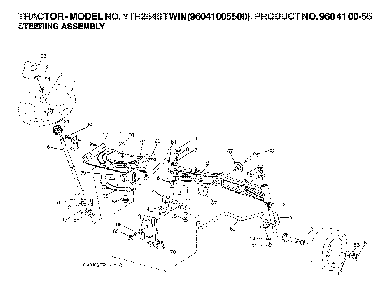 Steering Diagram and Parts List for YTH2546TWIN (96041005500, 960410055)(2007-04) Husqvarna Lawn Tractor