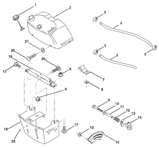 Dash Diagram and Parts List for LR120 (954000412-B)(1992-10) Husqvarna Lawn Tractor