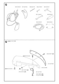 Accessories Diagram and Parts List for 132R 20050100001 & Above Husqvarna Trimmer