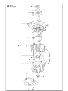 Crankcase Diagram and Parts List for 226HD60S (967279804)(20171000001-Current) Husqvarna Hedge Trimmer