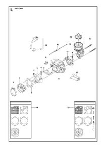 Carburetor Diagram and Parts List for K970CHAIN 2011-12 Husqvarna Circular Saw