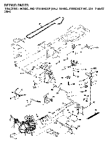 Drive Diagram and Parts List for YTH1848XP (HAU18H48E, 954170057)(2003-01) Husqvarna Lawn Tractor