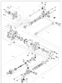 Pump Diagram and Parts List for 323S15 967078301 Husqvarna Sprayer