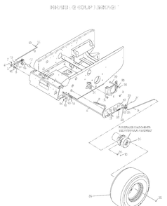 Parking Brake Diagram and Parts List for BZE7234D (033600000 and Up)(2005-02) Husqvarna Lawn Mower