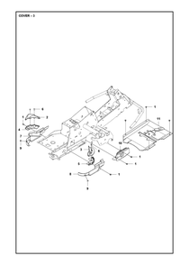Cover Diagram and Parts List for R216TAWD2018-2021  Husqvarna Lawn Tractor