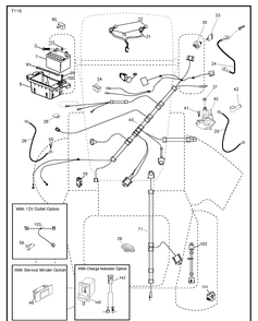 Electrical Diagram and Parts List for YTH24K48 (96045003500)(2011-08) Husqvarna Lawn Tractor