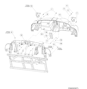 Dash Diagram and Parts List for HUV4421DXP 2006-11 Husqvarna Lawn Tractor