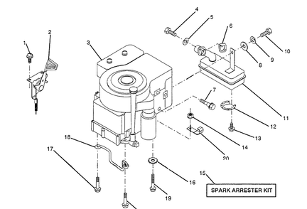 Part Location Diagram of 532125985 Husqvarna Control, Throttle