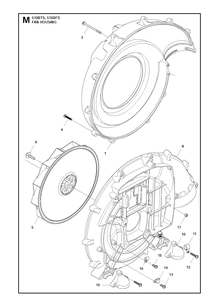 Fan Diagram and Parts List for 570BFS 20111800001-Current Husqvarna Leaf Blower / Vacuum
