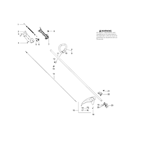 Shaft And Handle Diagram and Parts List for 124L 545103450 Husqvarna Edger