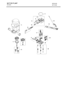 Pump Diagram and Parts List for PW345C (967677601)(2017-10) Husqvarna Pressure Washer