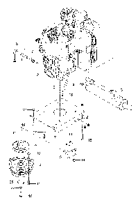 Engine Mounting, Guards And Muffler Diagram and Parts List for PZ7234FX966061401-00 2009-08 Husqvarna Lawn Tractor