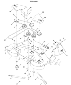 Part Location Diagram of 522744802 Husqvarna DECK w/DECALS 61