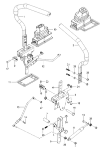 Steering Diagram and Parts List for Z254F (96784490101)(2018-10) Husqvarna Lawn Mower