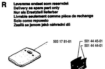 Accessories Diagram and Parts List for 61 19933600001-19970100000 Husqvarna Chainsaw