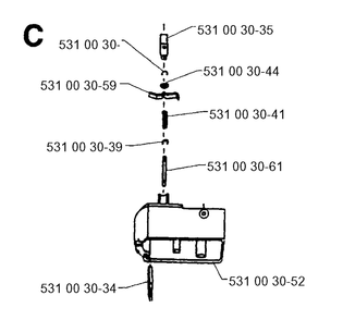 Part Location Diagram of 531003035 Husqvarna Switch