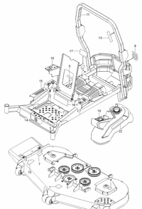 Decals Diagram and Parts List for Z572X  Husqvarna Lawn Mower