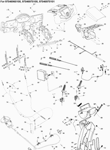Control Panel And Discharge Chute 2 Diagram and Parts List for ST330  Husqvarna Snow Blower