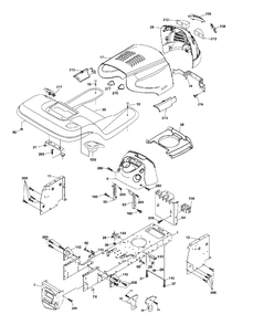 Chassis And Enclosures Diagram and Parts List for YTH2148 (954572035-C)(2005-01) Husqvarna Lawn Tractor