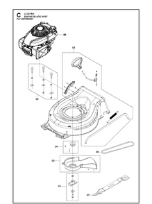 Part Location Diagram of 598513601 Husqvarna PULLEY