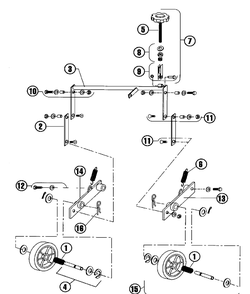 Part Location Diagram of 539007214 Husqvarna Knob spring kit, depth/stability