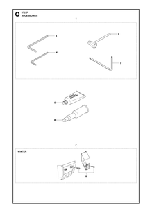 Accessories 2 Diagram and Parts List for 372XP XPG Husqvarna Chainsaw