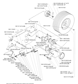Part Location Diagram of 539110625 Husqvarna TRUNION