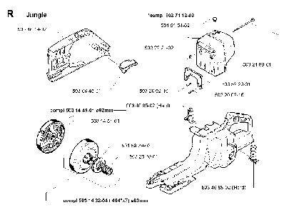 Accessories Diagram and Parts List for 394XPEPA 19980900001-Current Husqvarna Chainsaw