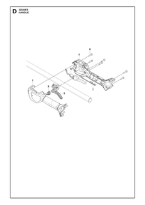 Handle Diagram and Parts List for 525IHE3  Husqvarna Trimmer