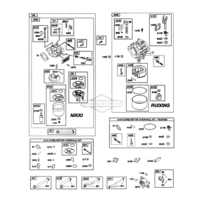Engine >> Carburetor/Fuel Supply Diagram and Parts List for YTH18542-96045006000  Husqvarna Lawn Tractor