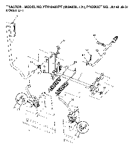 Mower Lift / Deck Lift Diagram and Parts List for YTH1848XPT (96043000701)(2006-03) Husqvarna Lawn Tractor