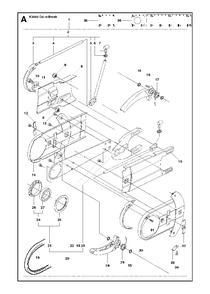 Cutter Arm Diagram and Parts List for K3000CUT-N-BREAK 2009-05 Husqvarna Circular Saw