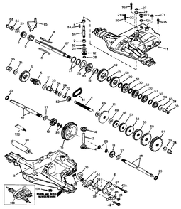 Peerless Transaxle - Model Number 930-055a Diagram and Parts List for LT130 (954140004-A)(1997-12) Husqvarna Lawn Tractor