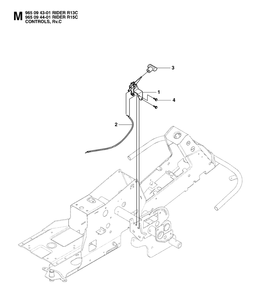 Controls Diagram and Parts List for R15C (965094401)(2007-01) Husqvarna Lawn Tractor