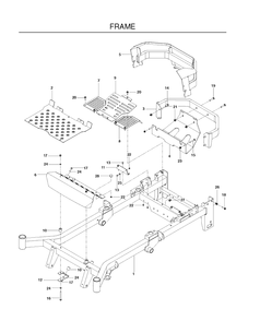 Frame Diagram and Parts List for P-ZT4822FSCARB (966663801)(2010-11) Husqvarna Lawn Mower