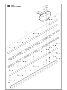 Cutting Equipment Diagram and Parts List for 226HS75S 20130500001-20153599999 Husqvarna Hedge Trimmer