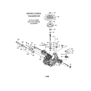 Transaxle Diagram and Parts List for 917223905  Husqvarna Lawn Tractor