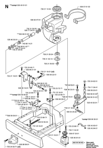 Steering Column Diagram and Parts List for PR15 (953535001)(2004-01) Husqvarna Lawn Mower