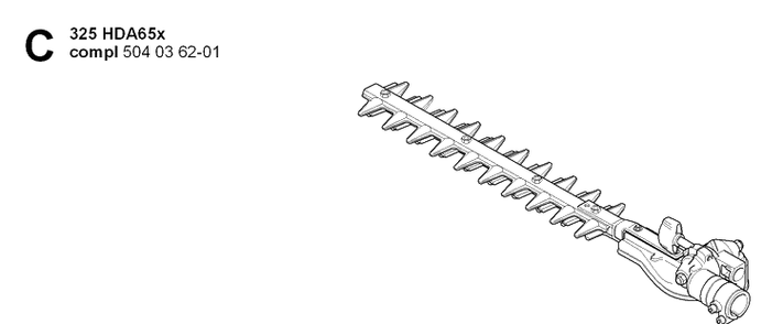 Cutting Equipment 2 Diagram and Parts List for 325HDA65 (X-SERIES)(20070100001-20090900000) Husqvarna Hedge Trimmer